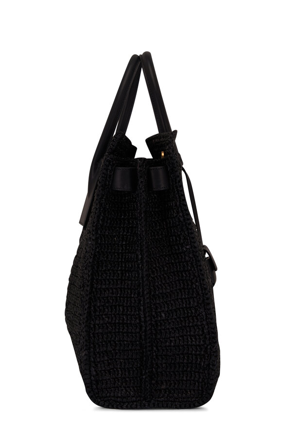 Saint Laurent - Raffia Sac De Jour Nero Tote Bag 