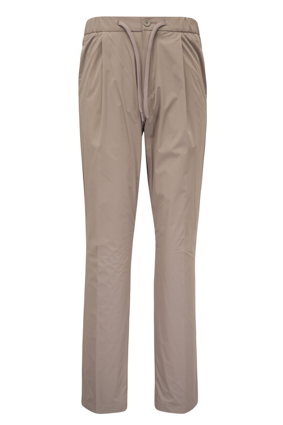 Herno Taupe Nylon Stretch Pants