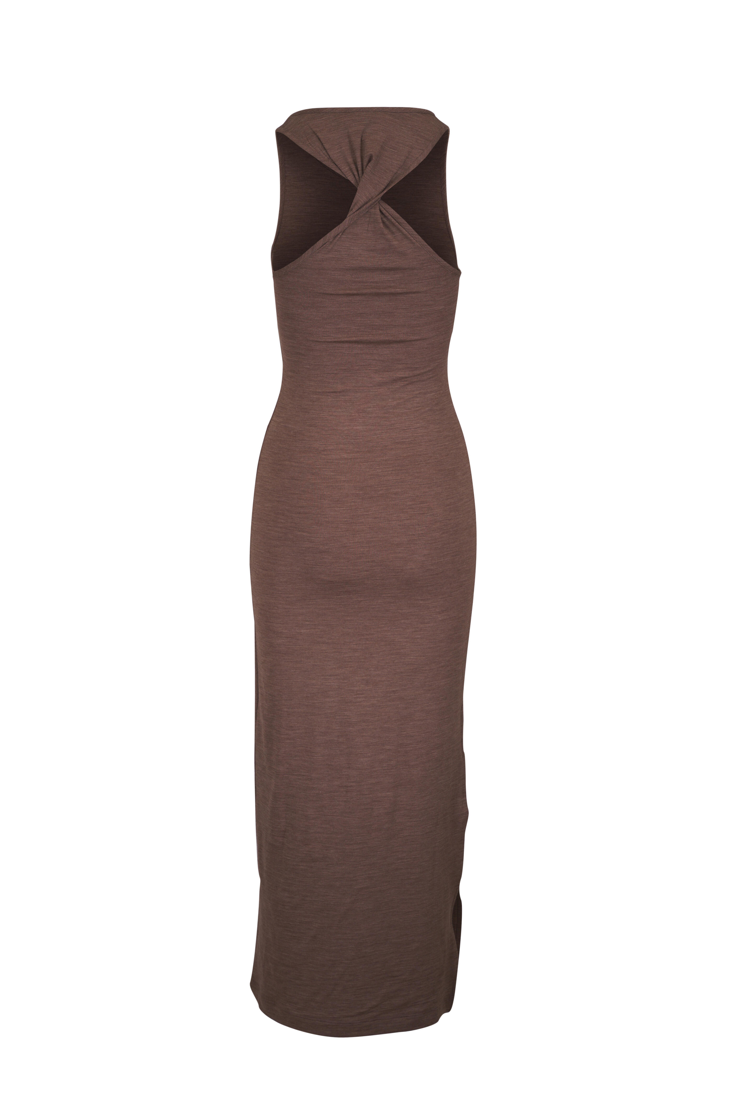 ワンピース LOEWE Anagram Tank Dress AF in Chocolate Brown Loewe - Chocolate Brown Anagram Knit Tank Dress | Mitchell