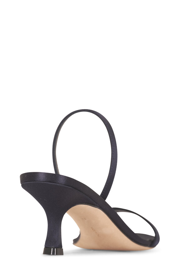 The Row Ella Kitten Navy Blue Satin Slingback, 50mm - view 3