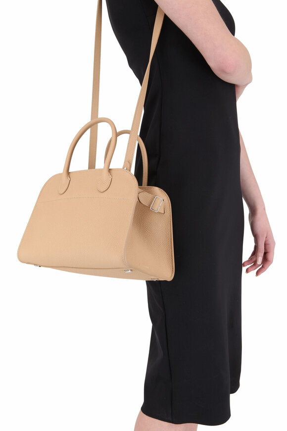 The Row - Margaux 10 Light Camel Small Top Handle Bag