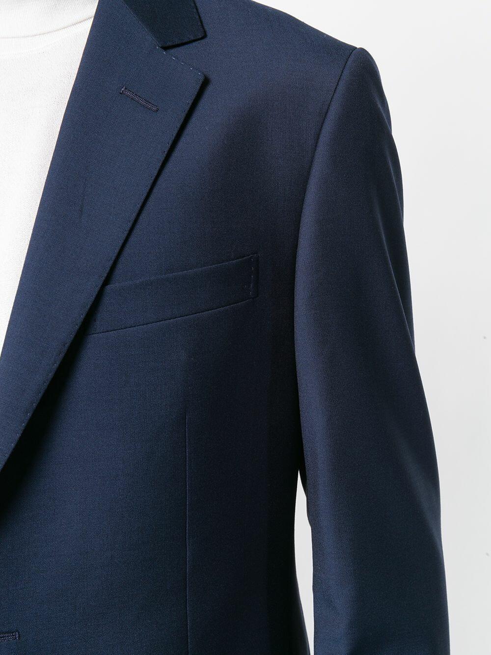 Lanvin - Attitude Solid Blue Wool Suit