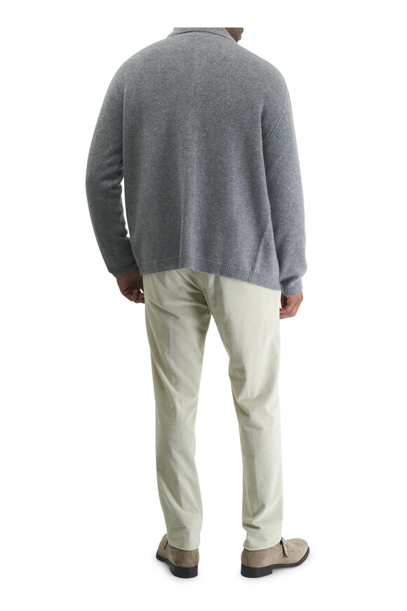 Canali - Light Gray Wool & Cashmere Cardigan  