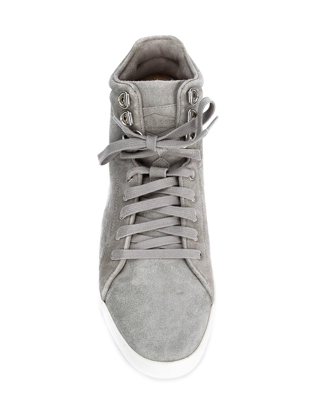 Rag & Bone - Kent Gray Suede High-Top Sneaker