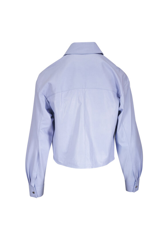 TWP Little Big Joe Kentucky Blue Paper Leather Shirt - view 3