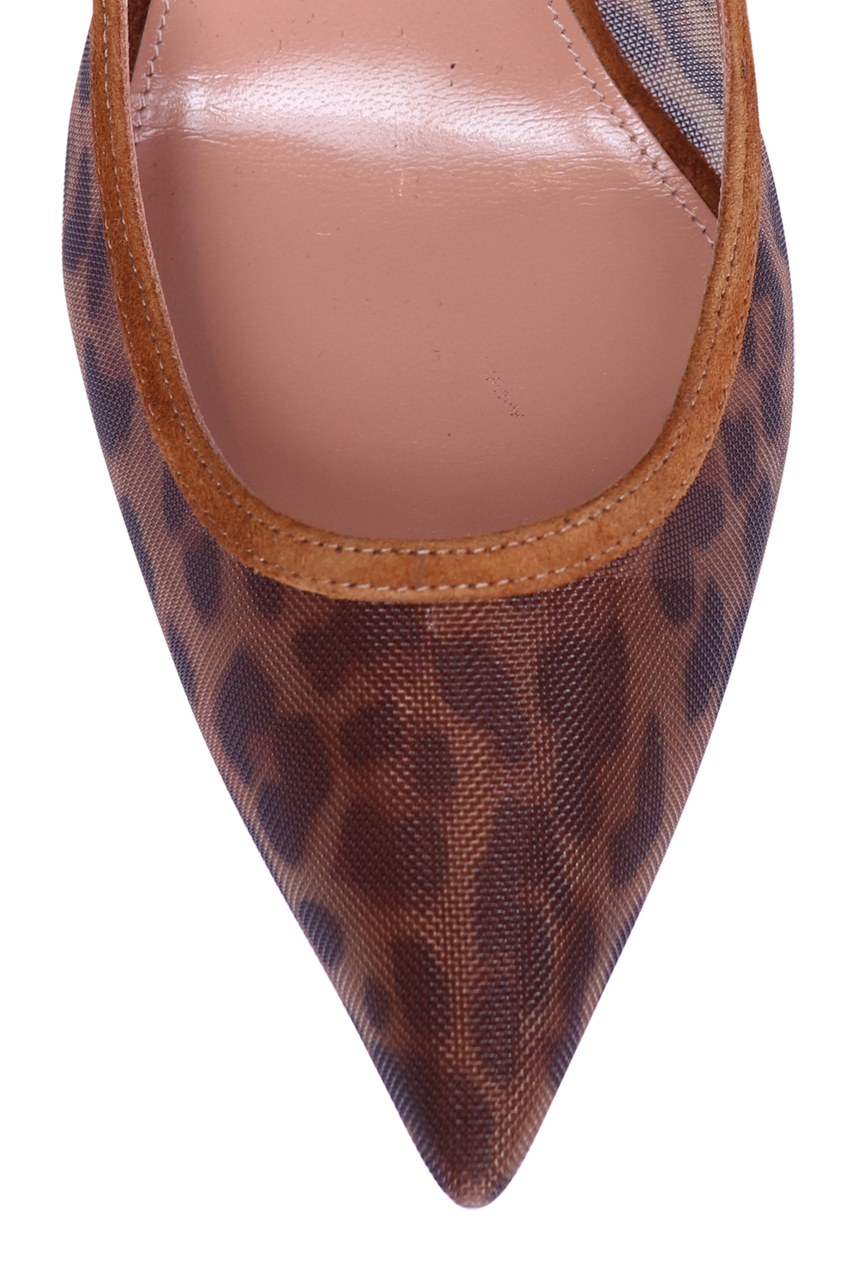 Aquazzura - Nude Mesh Pump in Leopard | Mitchell Stores