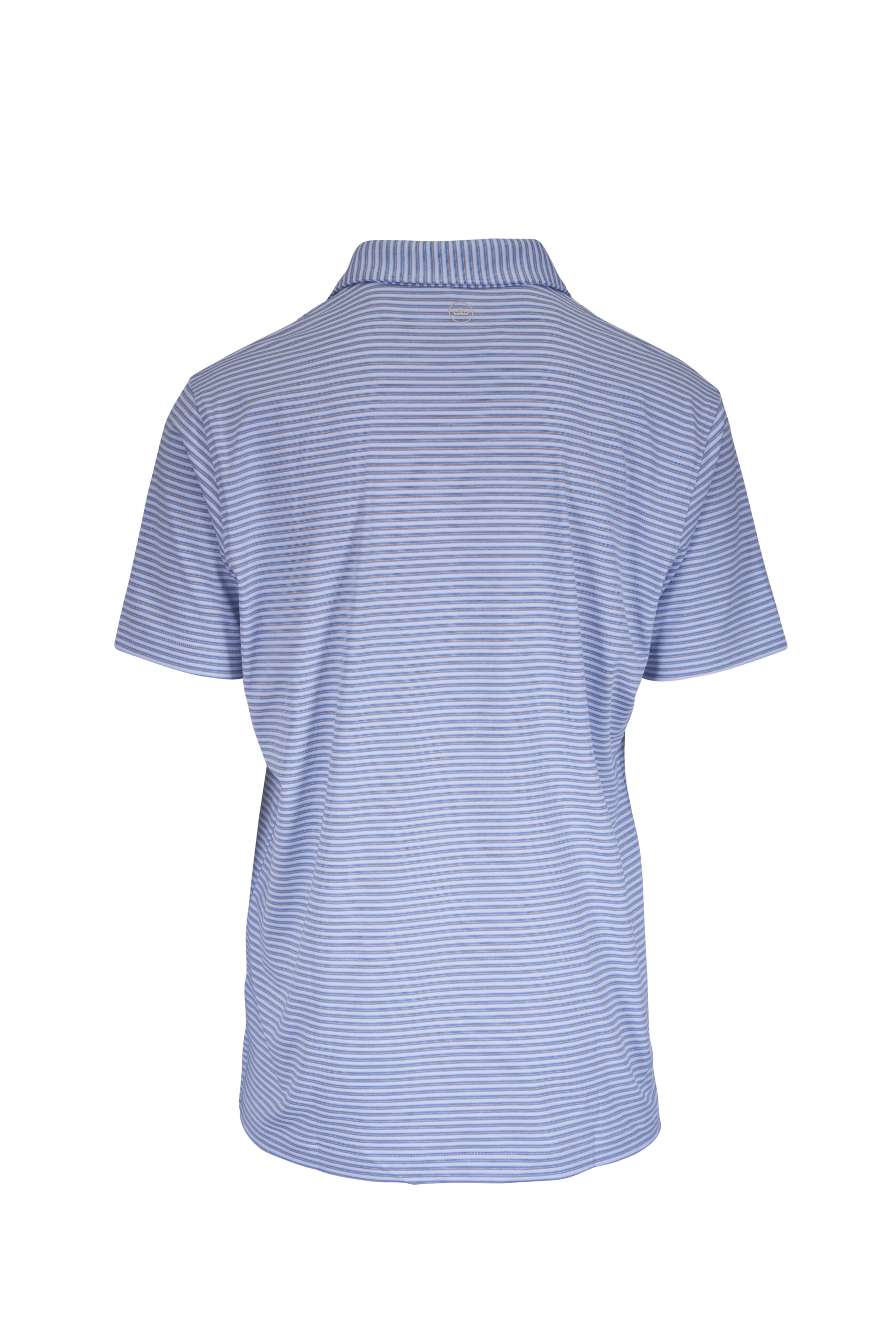 Peter Millar - Gray & Blue Stripe Polo - view 3