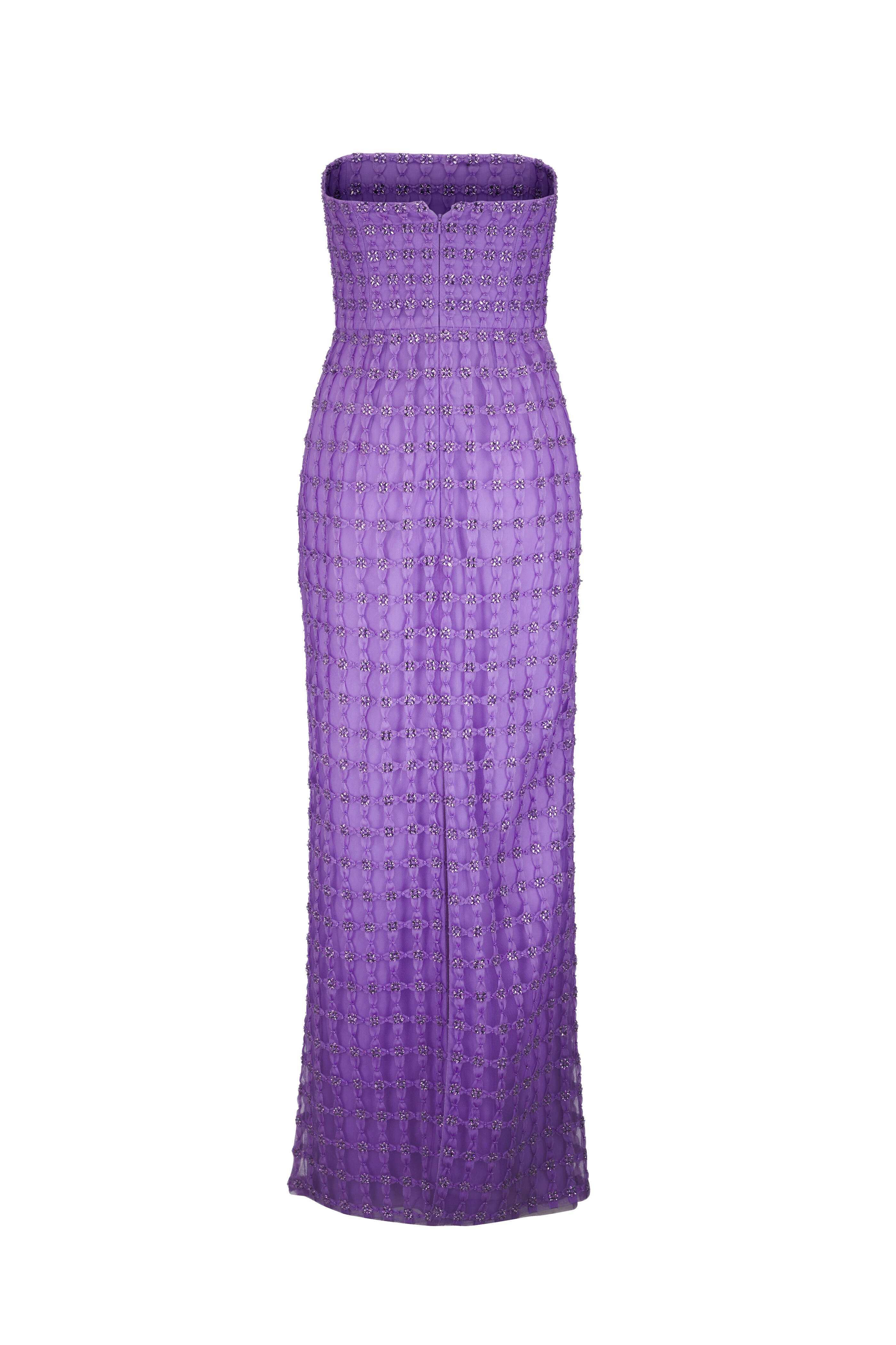 Carolina Herrera - Violeta Embellished Strapless Column Gown - view 5