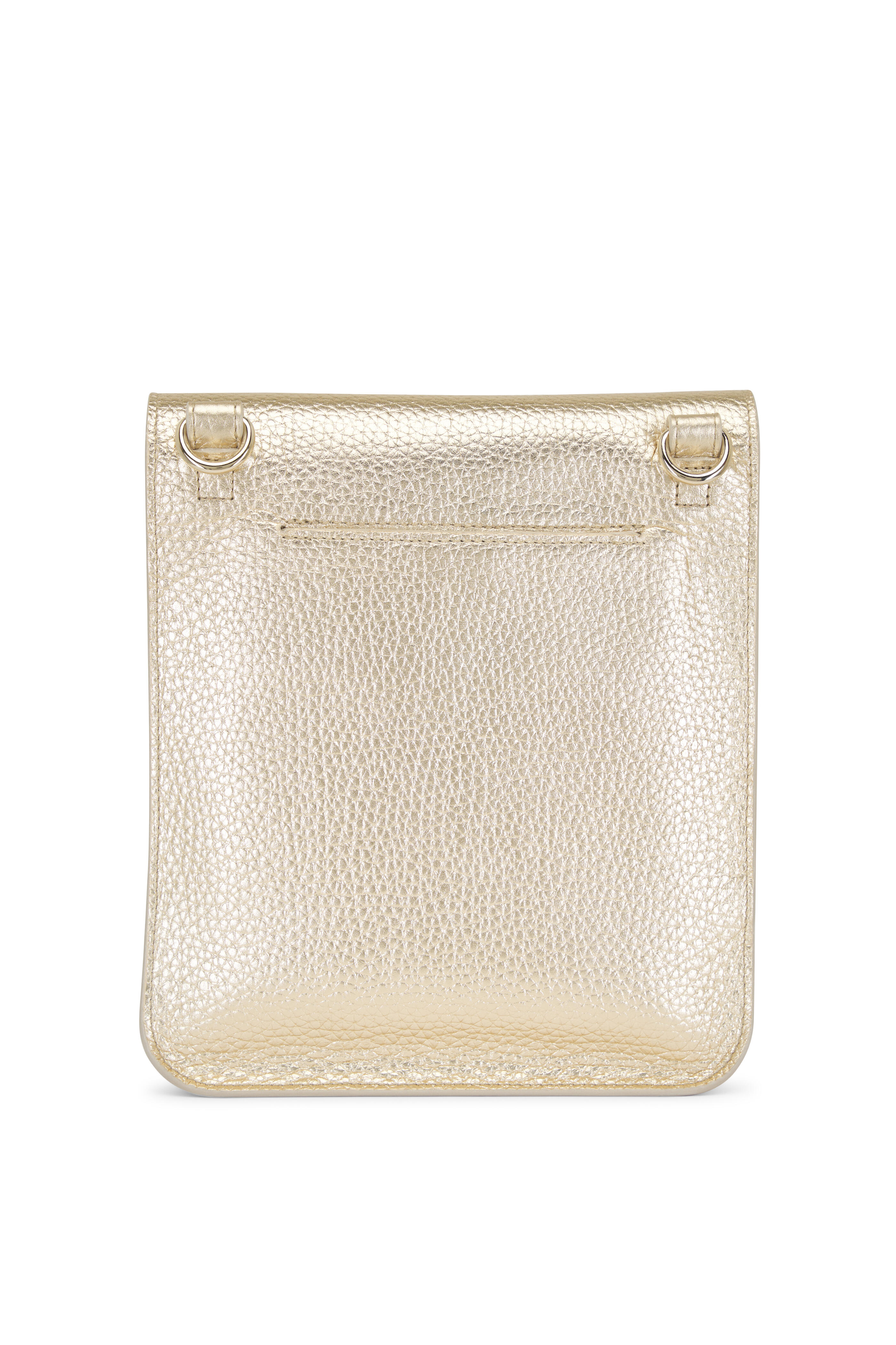 Akris - Anouk Antique Gold Leather Messenger Bag