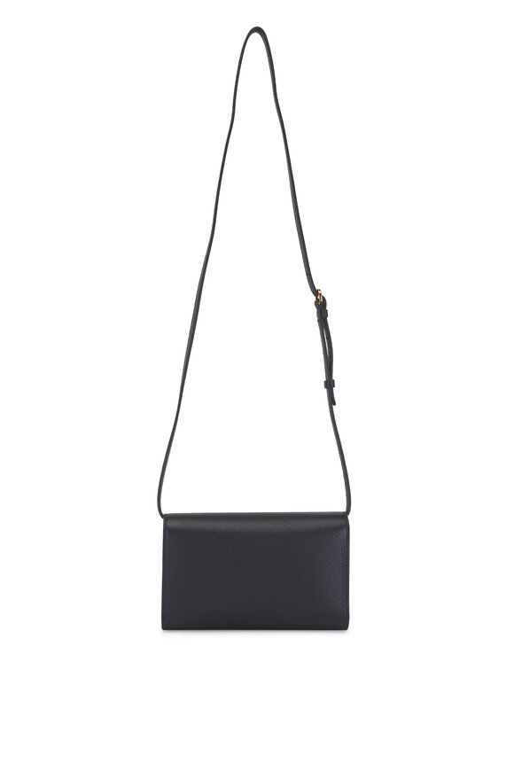 【良品】WAKO×MAURO GOVERNA CALLIE GOBO BLACK Mauro Governa - Trio Black Pebbled Leather Crossbody