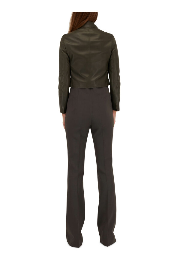 Akris - Faralda Green Bootcut Double-Faced Pant