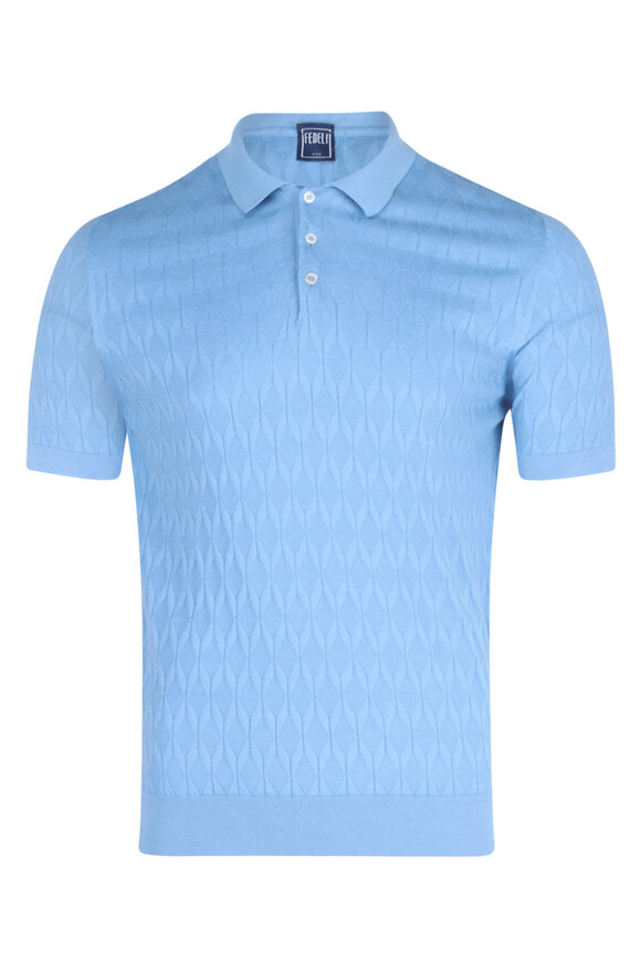 Zegna - Navy Cotton Piqué Polo | Mitchell Stores