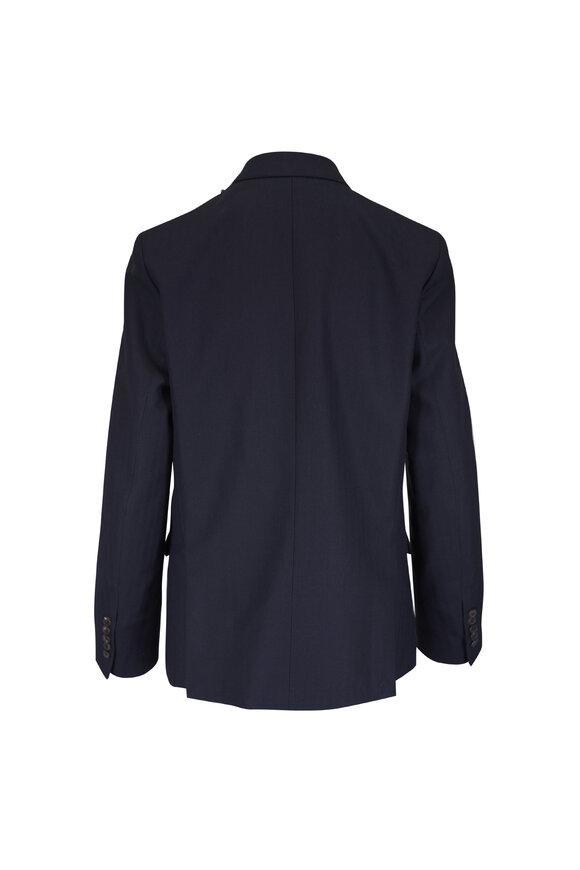 Dries Van Noten Barrysta Navy Blue Embroided Jacket - view 3