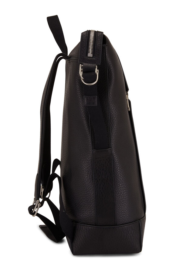 Shinola - Canfield Black Grained Leather Backpack 