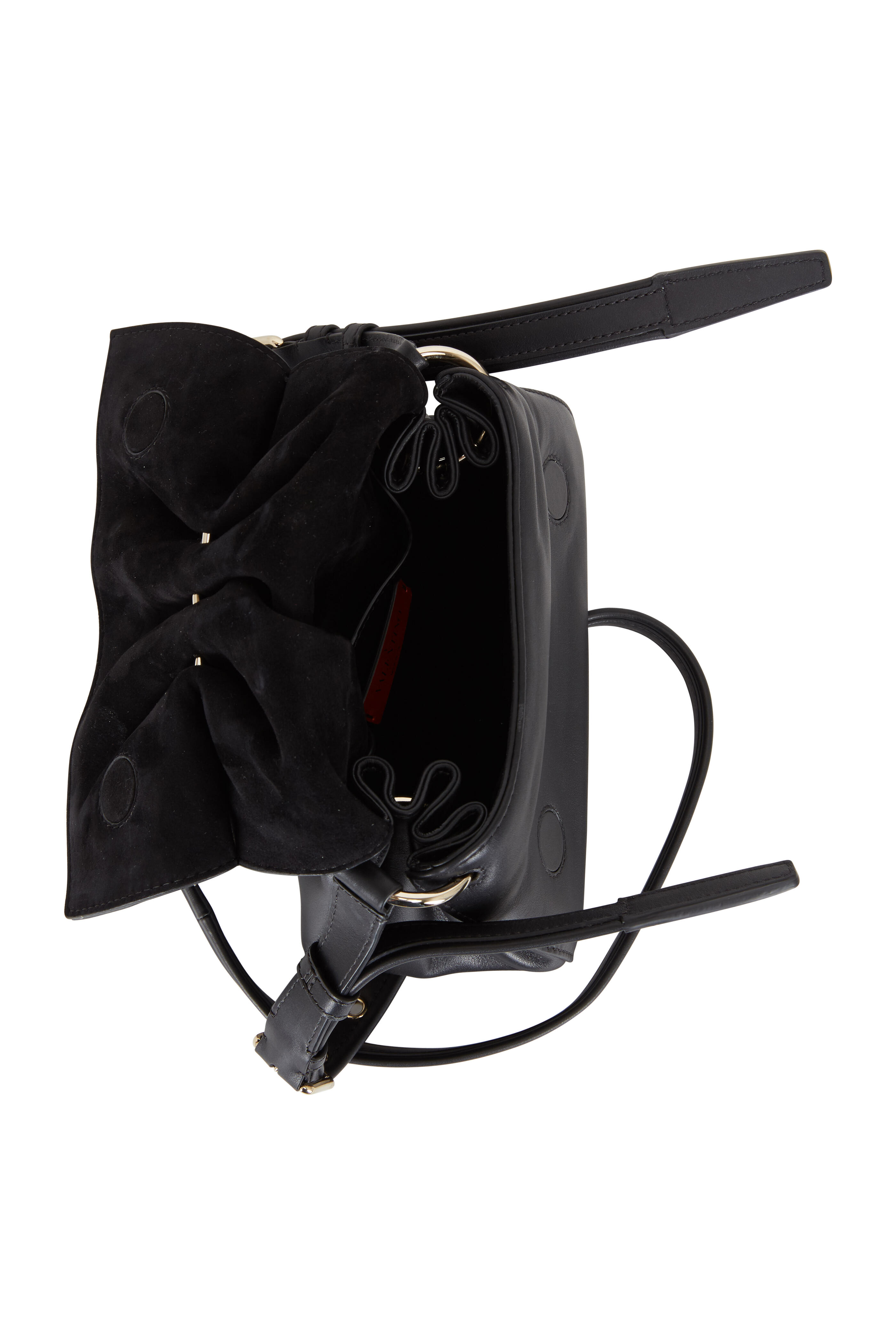 Valentino Garavani - Bloomy Black Leather Mini Shoulder Bag