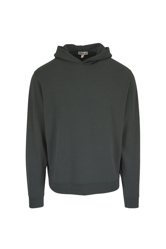 Peter Millar Oasis Green Cotton Stretch Pullover Hoodie - view 1