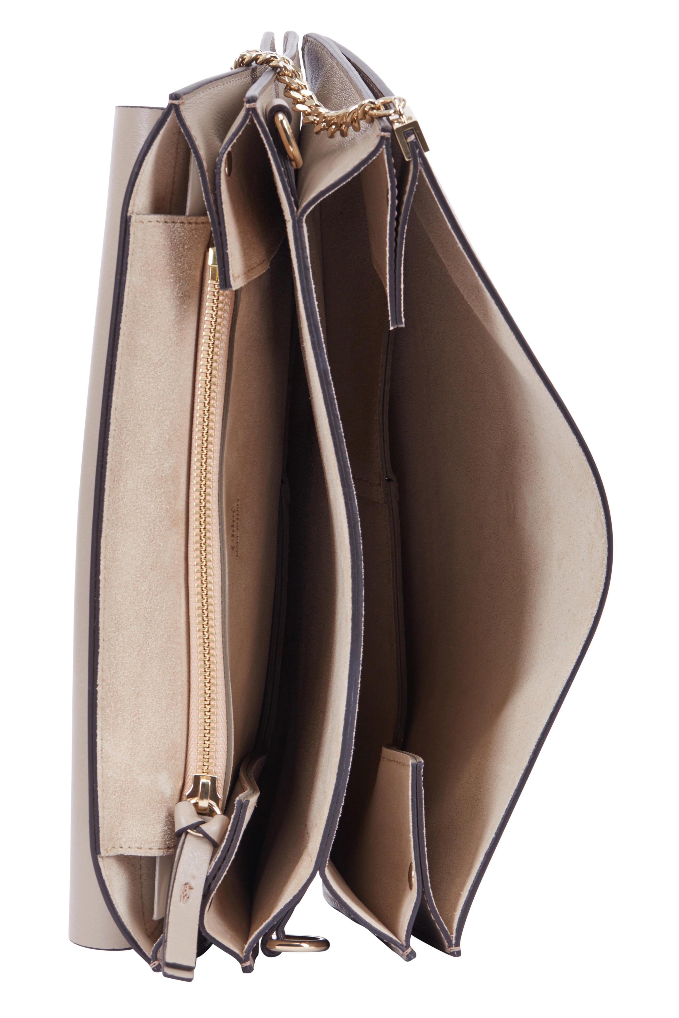 Chloé - Faye Gray Leather & Suede Medium Shoulder Bag - view 5