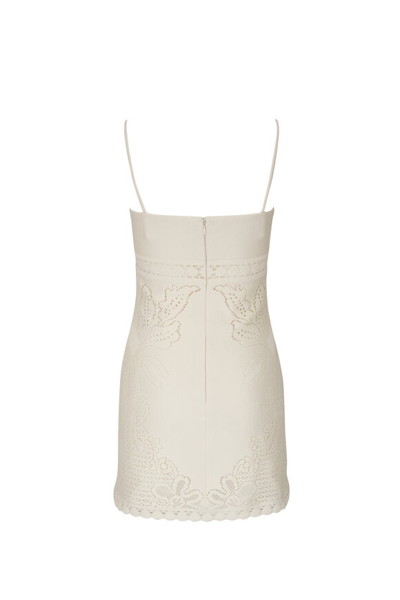 Valentino - Ivory Cotton Mossi Mini Dress 