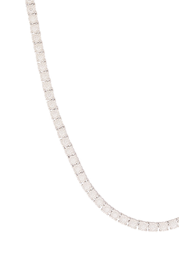 Kwiat 18k White Gold Diamond Sunburst Necklace - view 2
