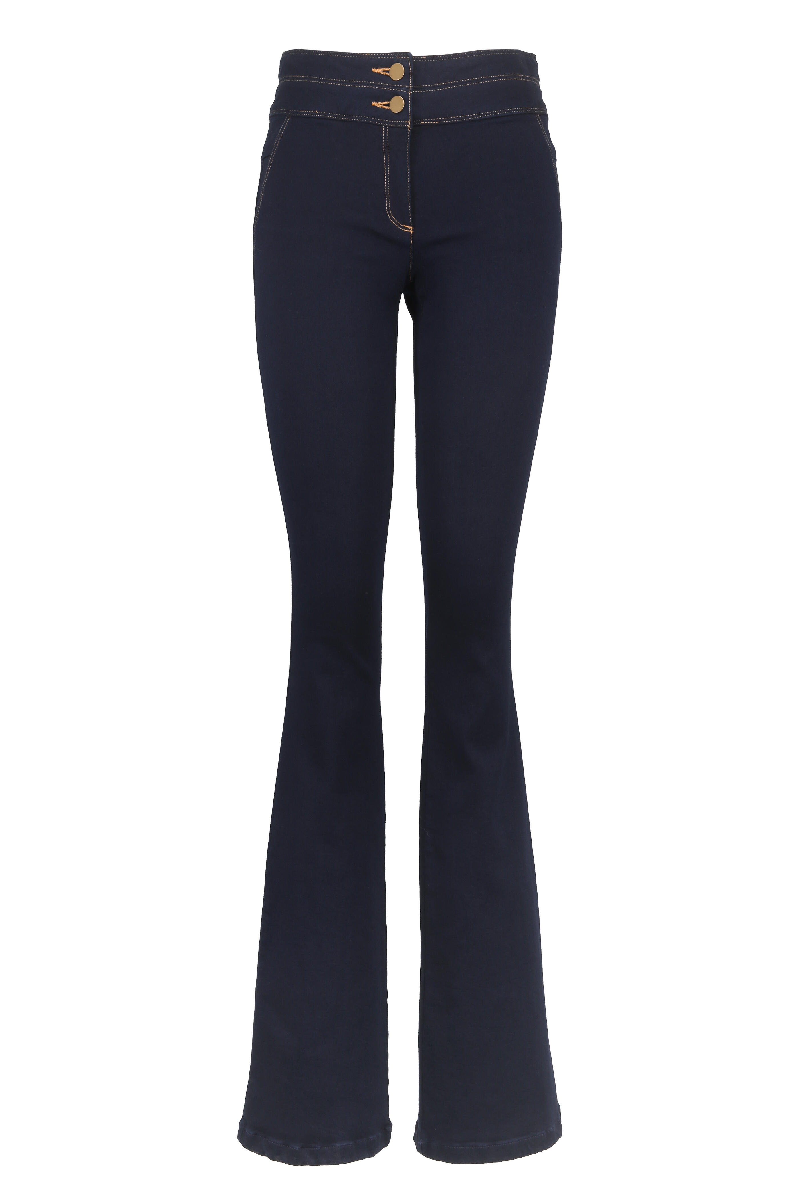 Veronica Beard - Indigo Denim Skinny Flare Leg Pant