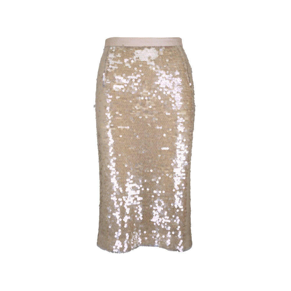 Shop Akris Silk Crepe Fringe Skirt | Saks Fifth Avenue