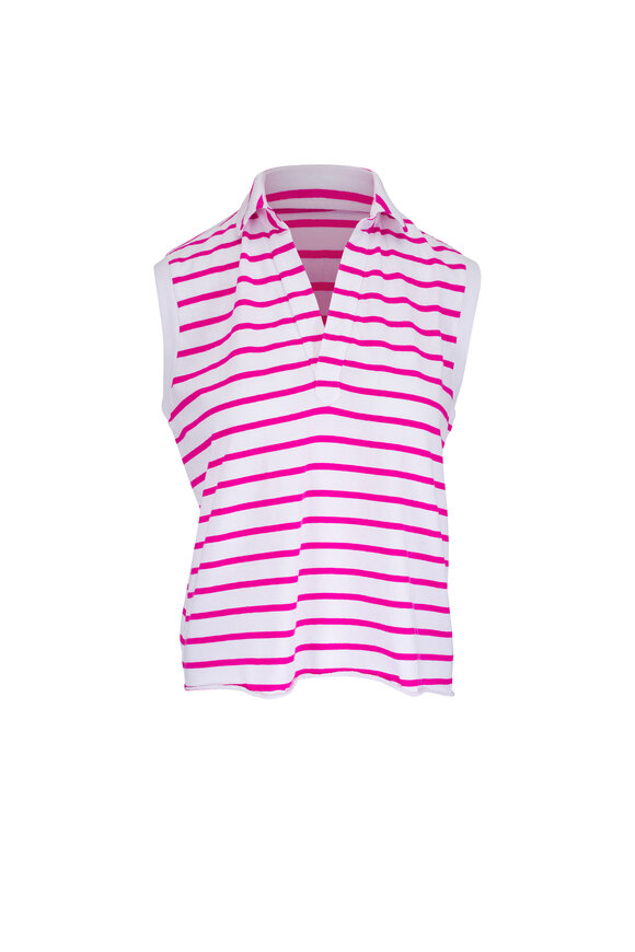 Frank & Eileen Olivia Lotus Stripe Popover Henley Tank