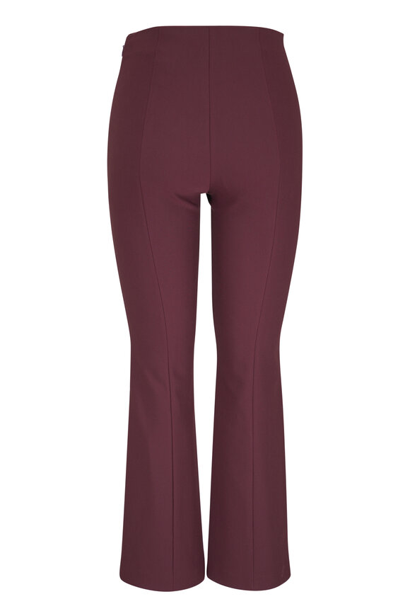 Vince Blackcherry Niki Mid-Rise Pintuck Crop Flare Pant - view 2