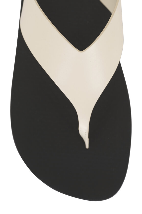 The Row Dune Classic Ginza Ivory & Black Flip Flop - view 4