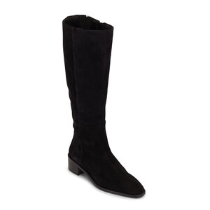 Aquatalia Remo Black Suede Tall Boot Mitchell Stores