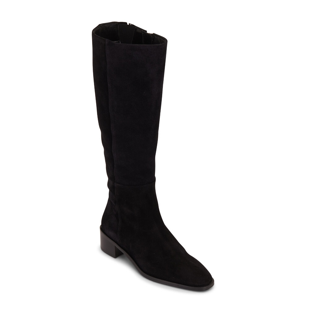 Aquatalia Remo Black Suede Tall Boot