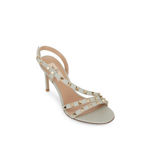 Valentino Garavani - Rockstud Opal Gray Leather Slingback