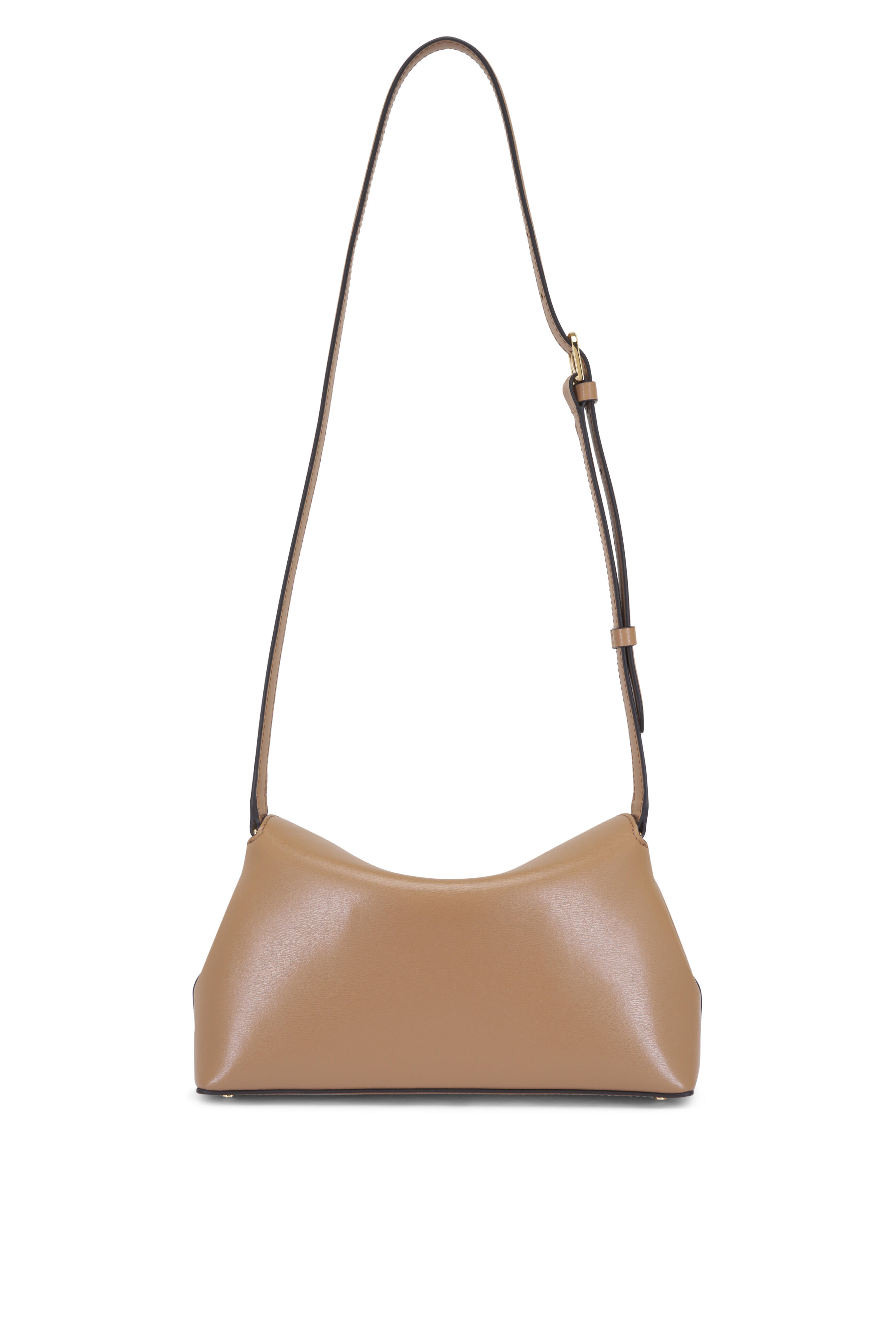 Totême - T-Lock Brown Leather Clutch | Mitchell Stores