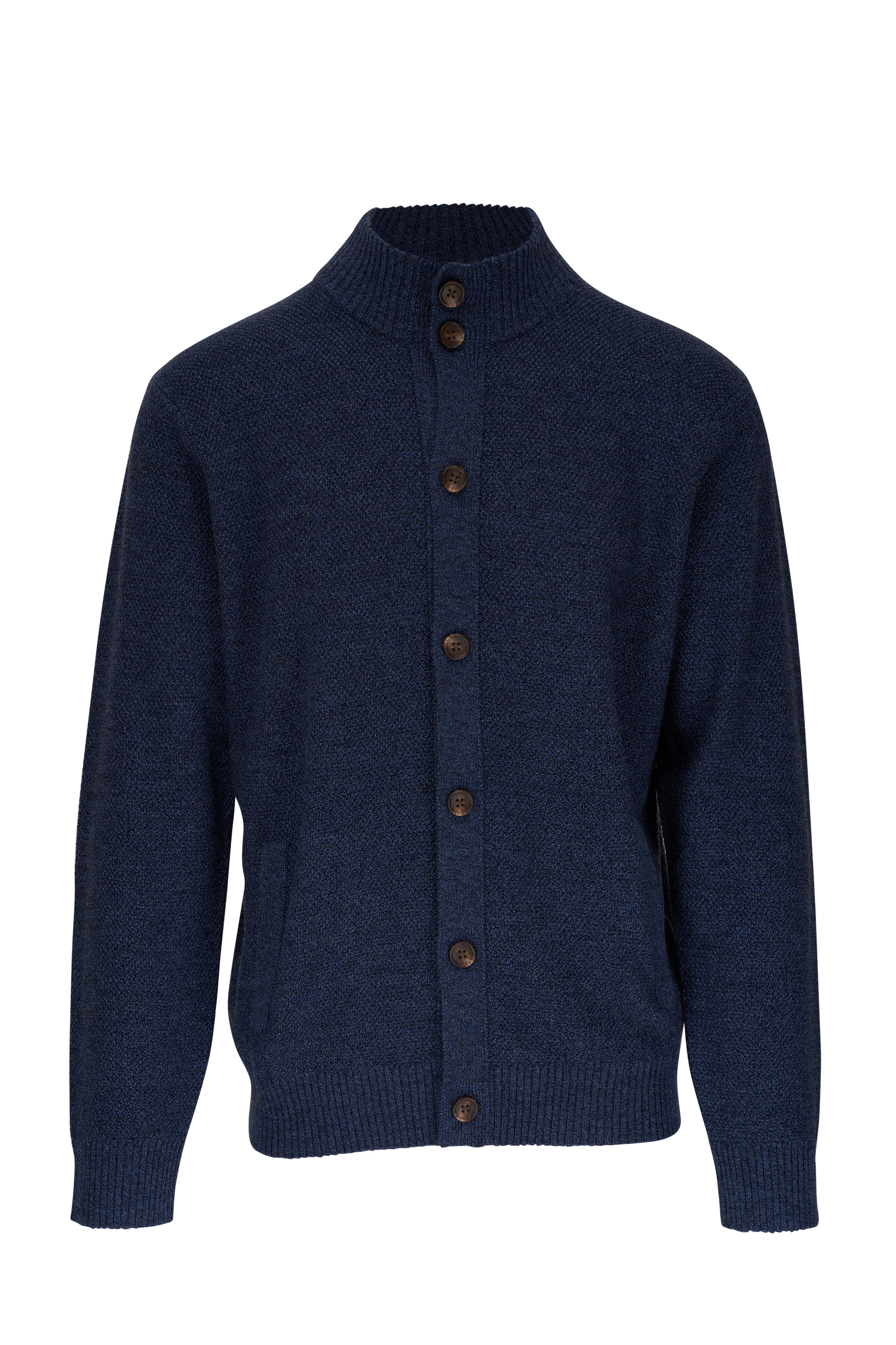 Peter Millar - Richland Indigo Merino Wool Cardigan