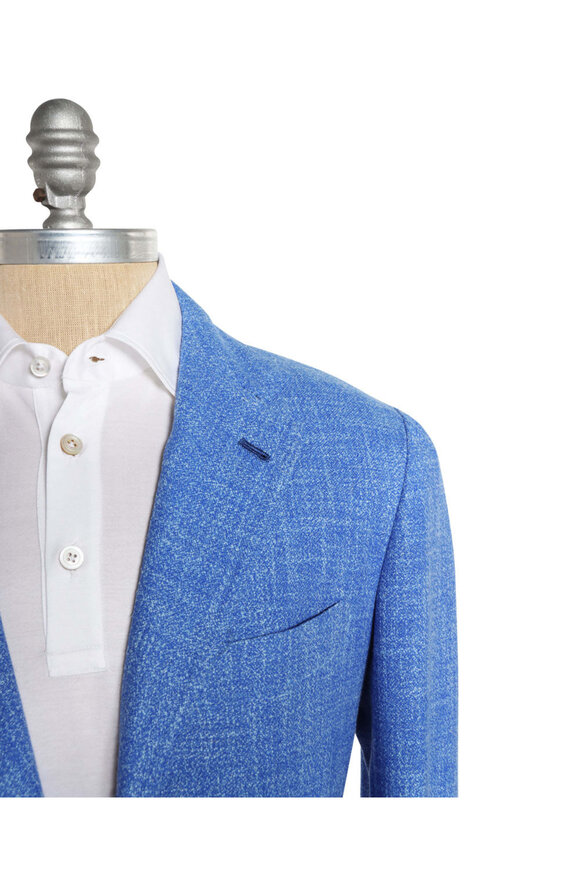 KNT Electric Blue Donegal Sportcoat - view 4