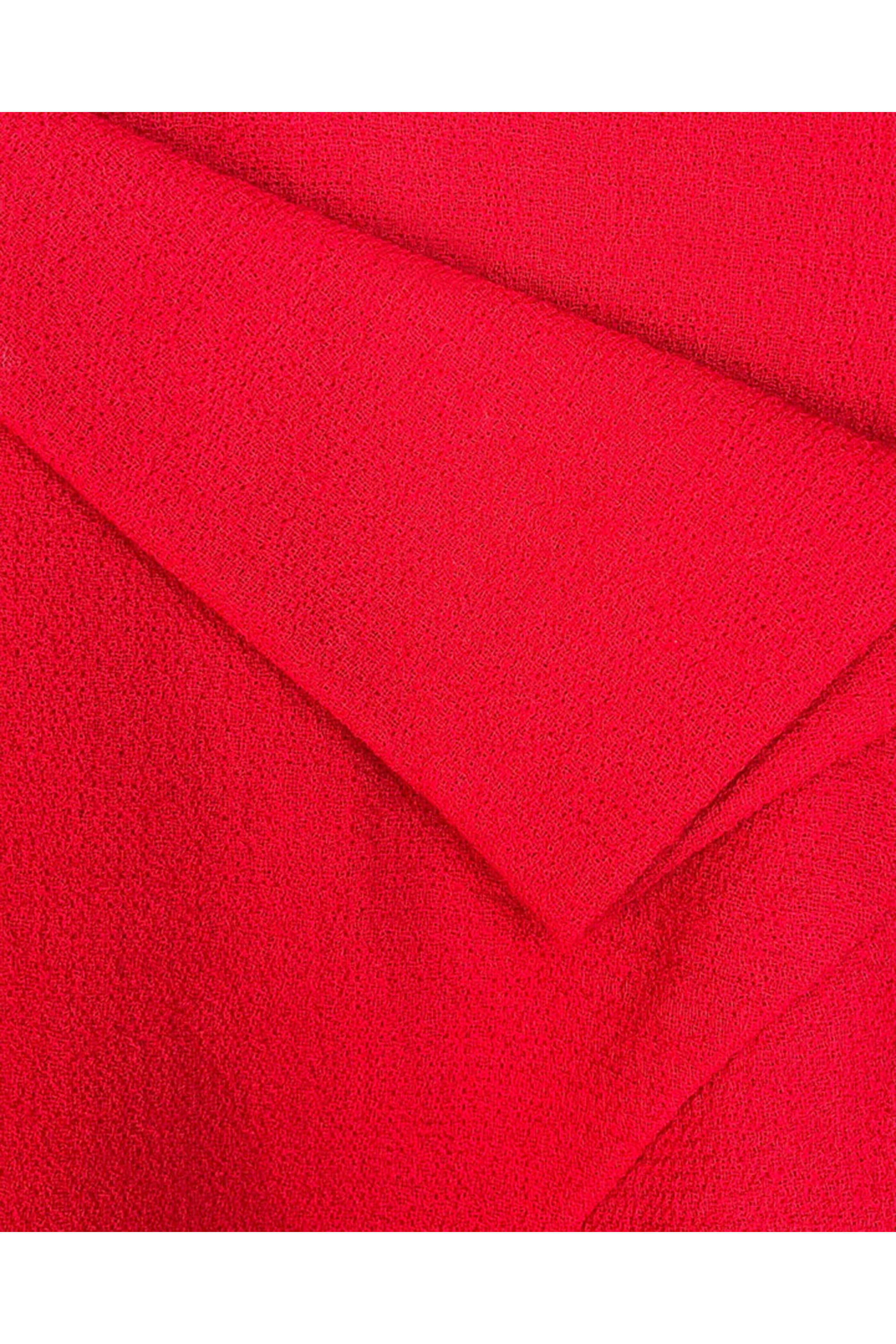 Roland Mouret - Red Wool Crepe Strapless Asymmetrical Origami Gown