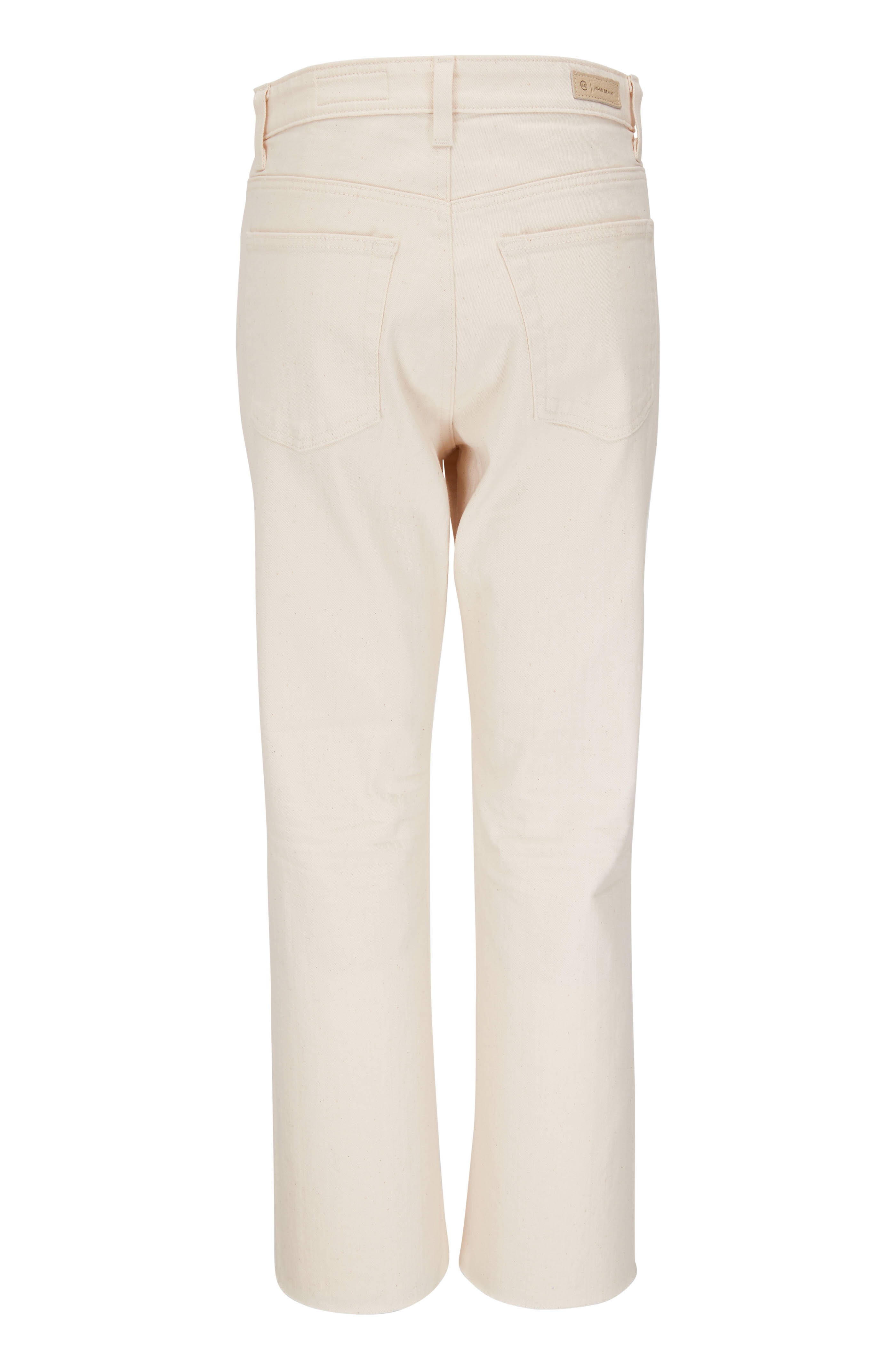 AG - Kinsley Natural Beige High-Rise Crop Jean | Mitchell Stores