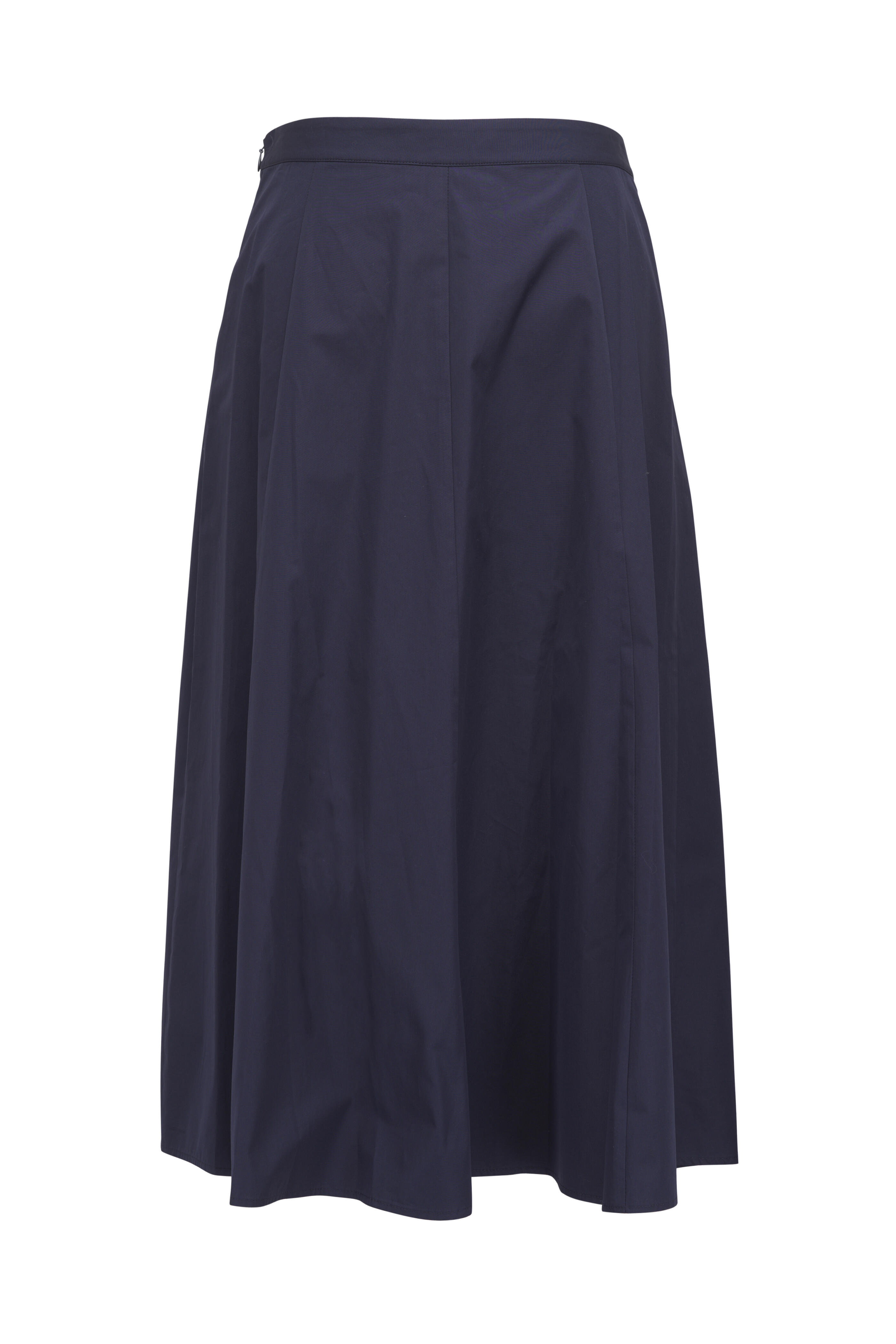 【MURRAL】Water mirror knit skirt (Navy) TWP - Navy Blue Front Pleat Midi Skirt | Mitchell Stores