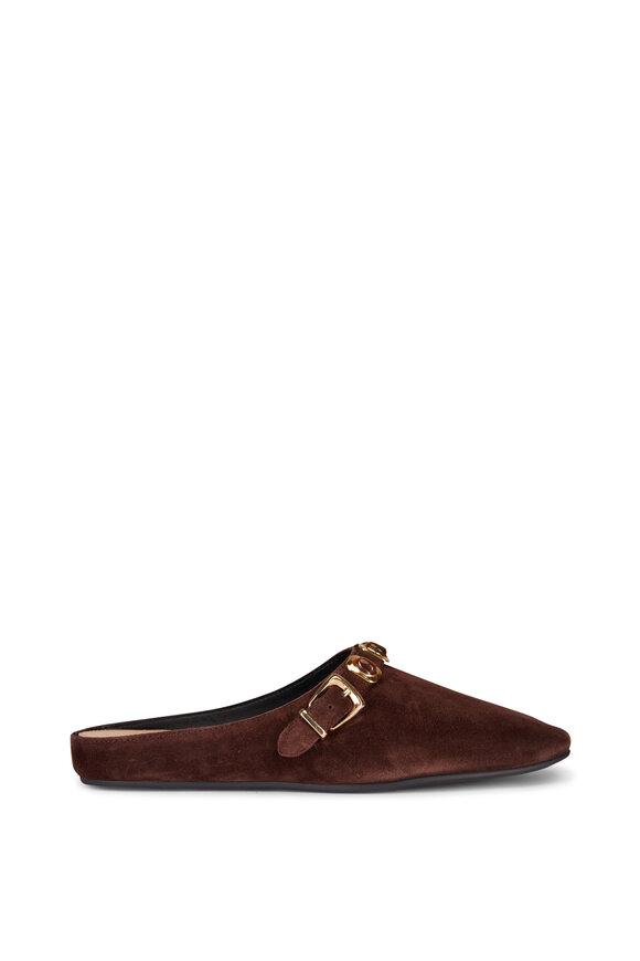 Veronica Beard Narcisa Cabachon Espresso Suede Mule - view 2