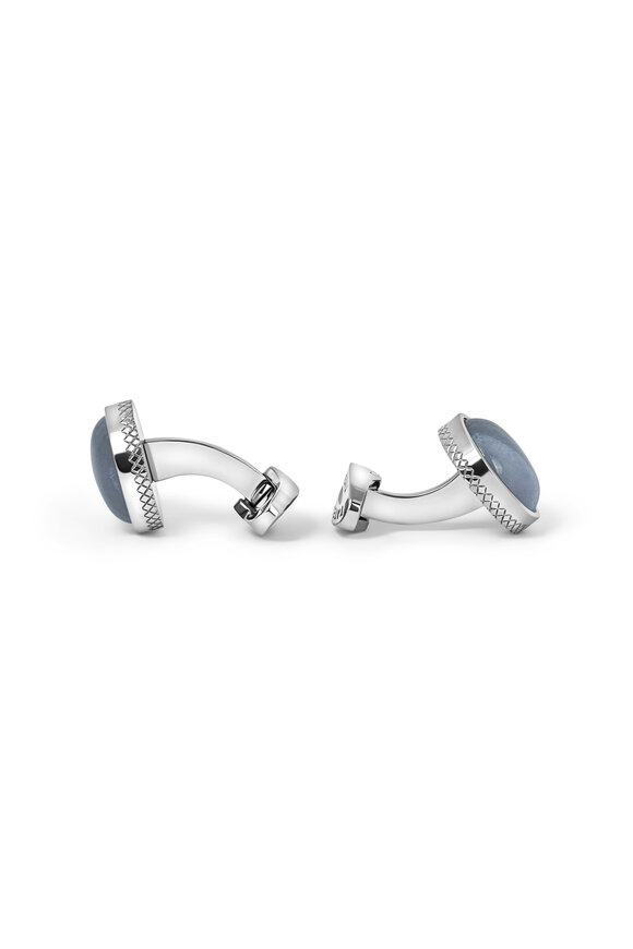 Tateossian - Blue Lace Agate Titanium Cufflinks