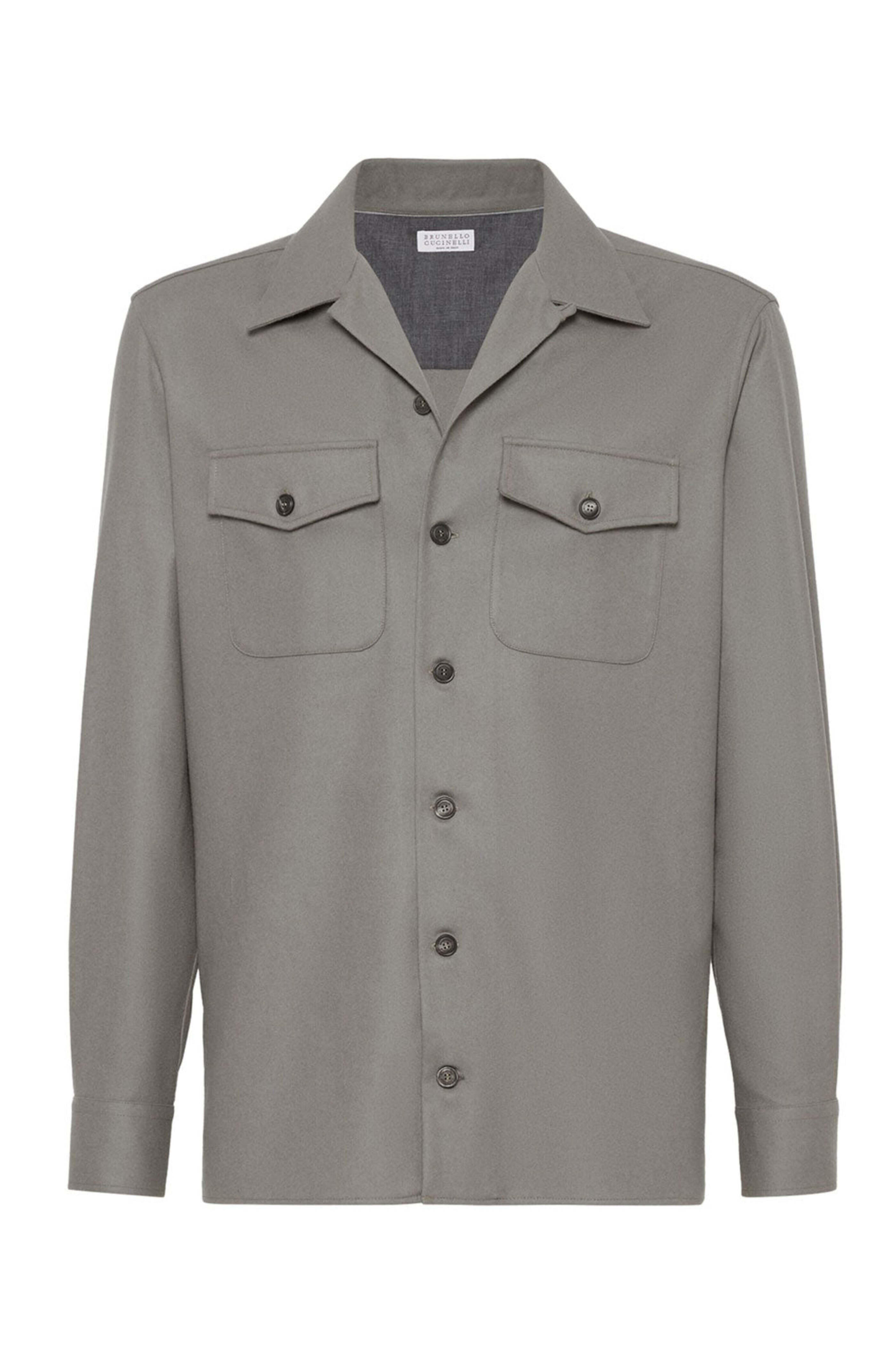 Brunello Cucinelli - Sage Green Flannel Sportshirt