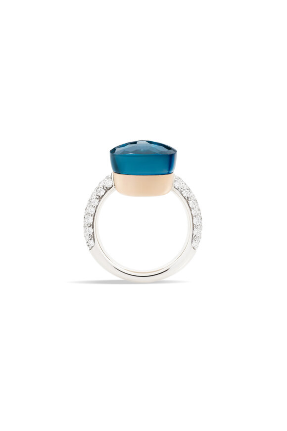 Pomellato - Nudo Maxi London Blue Topaz & Diamond Ring