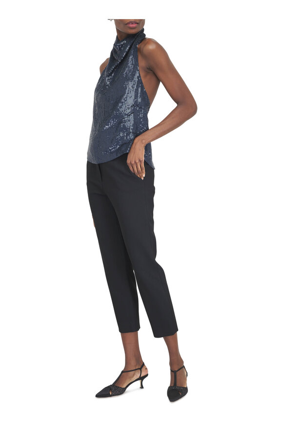 Veronica Beard Renzo Black Cropped Slim-Leg Pant - view 2