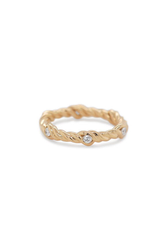 Kali Zoe 18k Yellow Gold Rope Unravel Ring - view 1