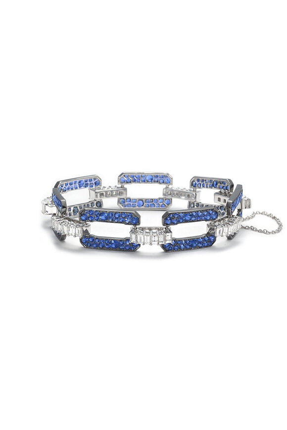 Nam Cho Diamond & Sapphire Link Bracelet - view 1