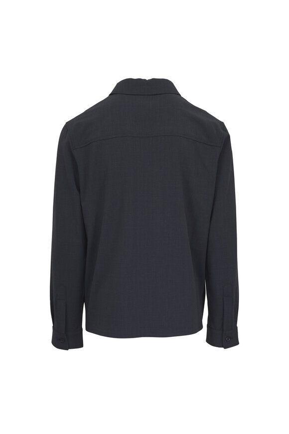 Marco Pescarolo Petrol Clean Stretch Wool Short Zip Jacket - view 3