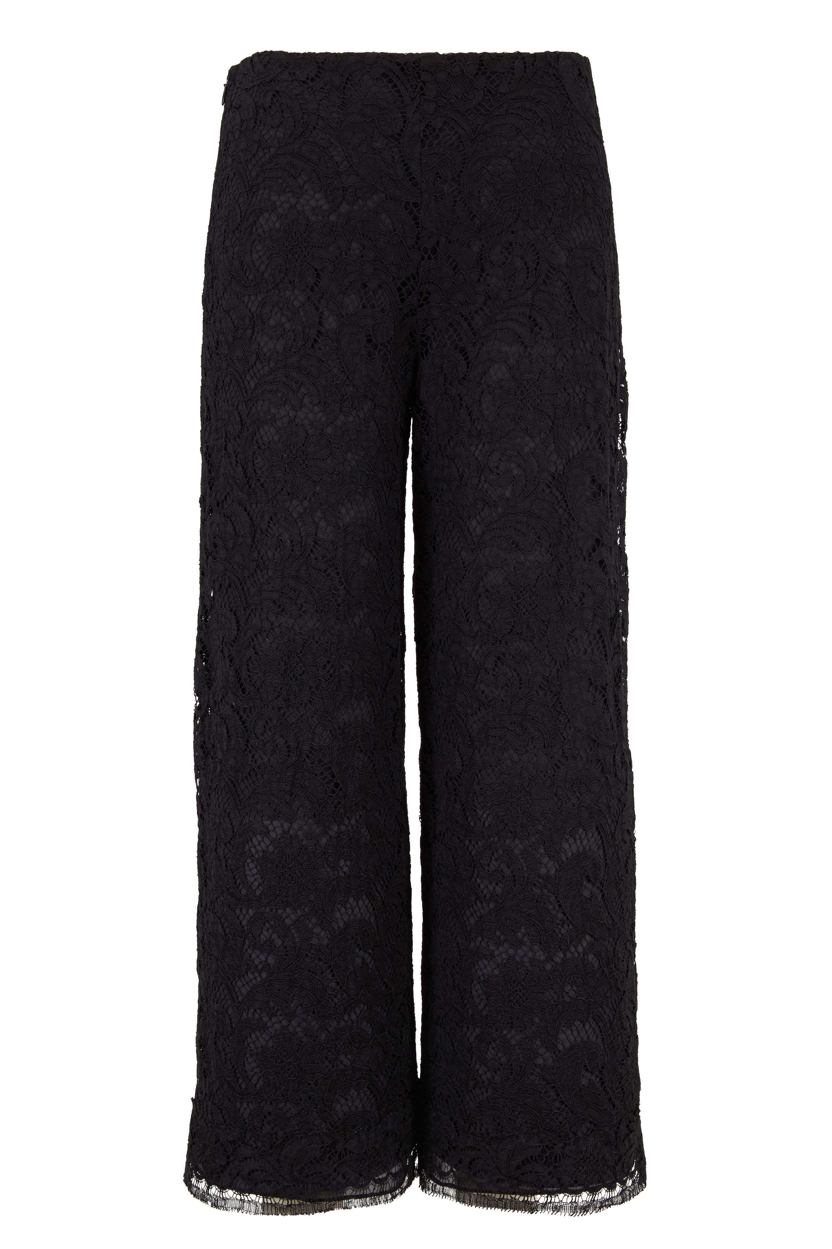 【2plan】Athlon pigment Bermuda pants Adam Lippes - Black Lace Crop Flare Pant | Mitchell Stores
