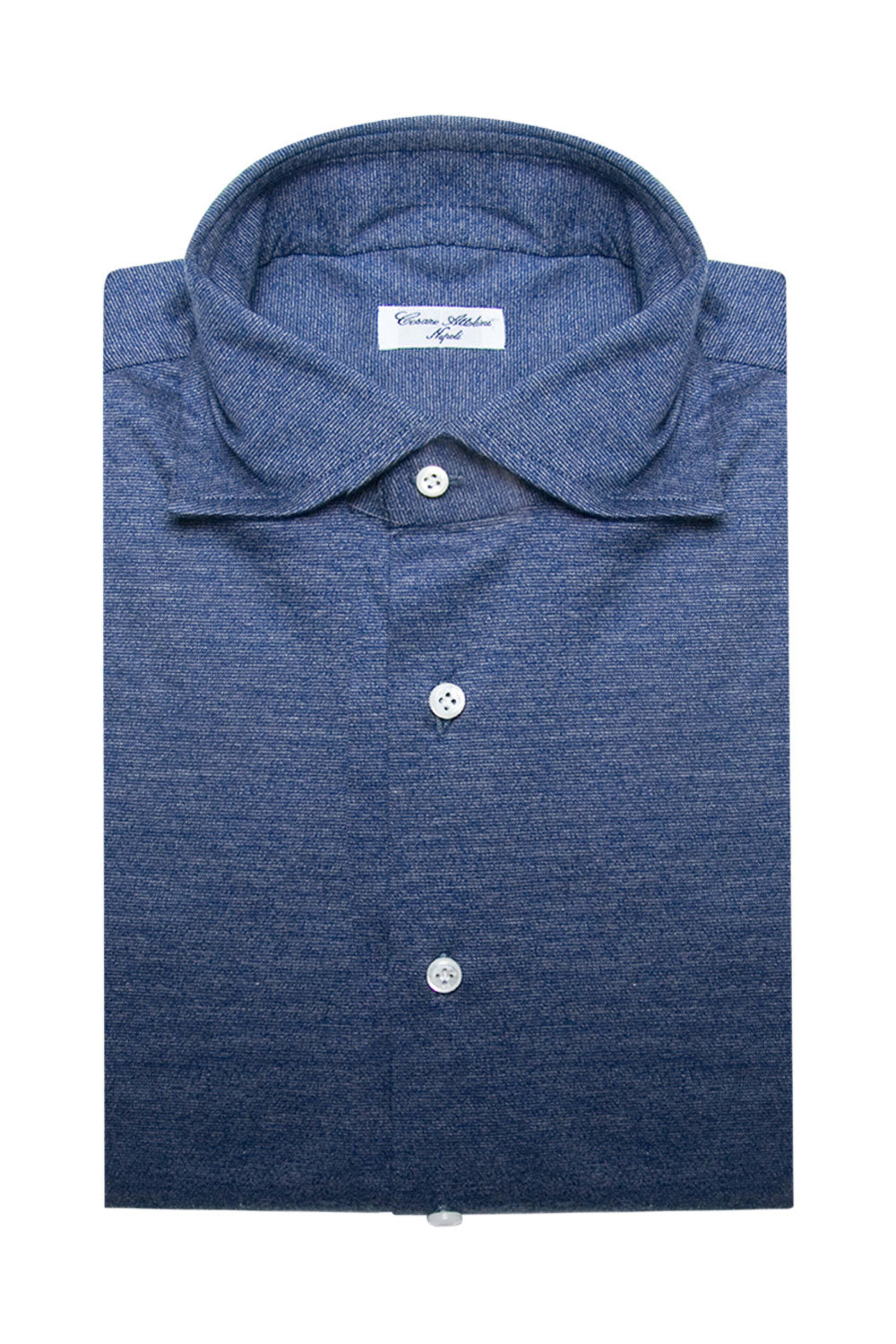 Cesare Attolini - Navy Blue Melange Sport Shirt