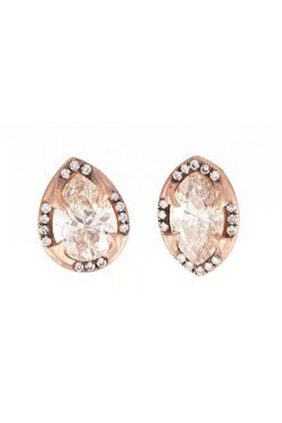 Sylva & Cie Mismatch Diamond Studs - view 1