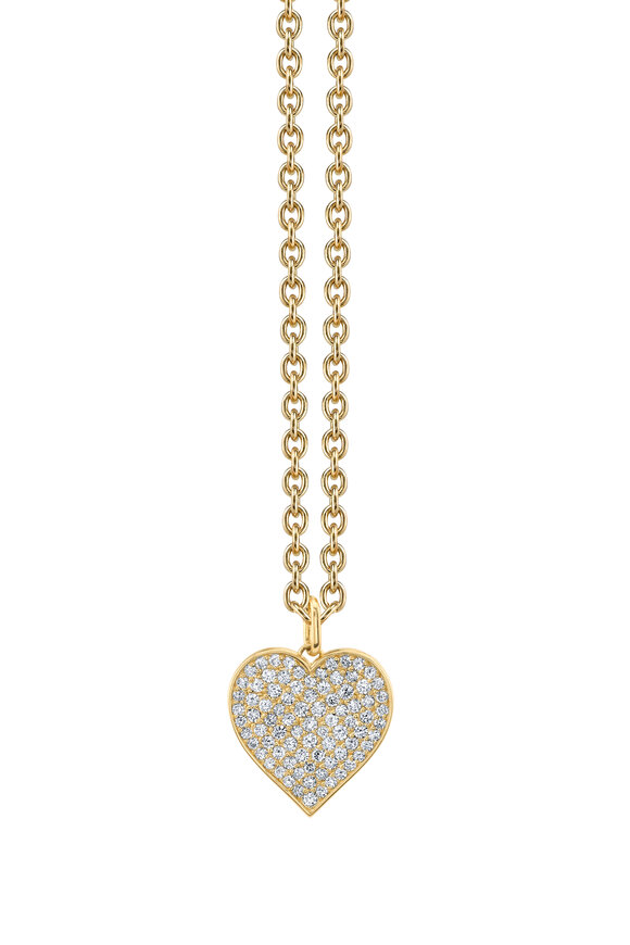 Sydney Evan - Diamond XL Heart Charm Necklace