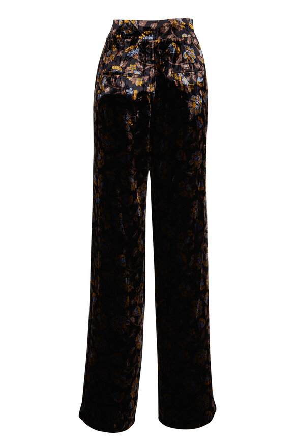 Veronica Beard - Edia Black Multi Velvet Pant